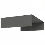 Outsunny Copertura per Gazebo Pergola 3x3 m in Poliestere con Tasche e Cinghie, 488x122 cm, Grigio Carbone