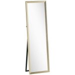 HOMCOM Staande Spiegel, flexibel plaatsbaar, 160 x 50 cm, Goudtint