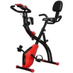 HOMCOM Hometrainer fietstrainer hometrainer LCD display opvouwbaar verstelbaar rood+zwart