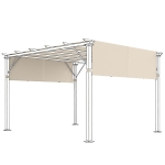 Outsunny Copertura per Gazebo Pergola 3x3 m in Poliestere con Tasche e Cinghie, 488x122 cm, color Kaki