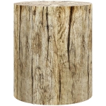 HOMCOM Bijzettafel in Boomstamontwerp, weerbestendig, voor Binnen & Buiten, Beton, Ø37 x 43 cm