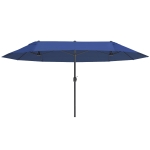 Outsunny dubbele parasol tuinparasol marktparasol met handslinger 460 x 270 cm