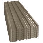Outsunny Juego de 12 Paneles para Tejado de Acero Galvanizado 7m² para Caseta de Herramientas Cobertizo 129x45cm Marrón