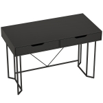 HOMCOM Kleine computertafel met 2 lades, bureau met groot werkblad 120 x 60 x 77 cm Zwart