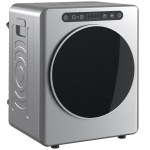 HOMCOM 5kg Ablufttrockner, 1000W Kompakter freistehender Frontlader-Wäschetrockner mit Edelstahltrommel, Timer, Silber