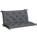 Outsunny Coussin de banc matelas assise dossier pour banc de jardin coussin balancelle canapé 3 places gris