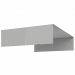 Outsunny Lot de 2 toiles de rechange pergola rétractable 4,9 x 1,2 m pour pergola de 3 x 3 m polyester protection UV gris clair