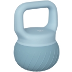 SPORTNOW Pesa Rusa 10 kg Kettlebell Relleno de Arena Metálica y Mango Antideslizante para Entrenamiento 25x25x31,5 cm Azul Claro