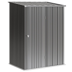 Outsunny Cobertizo de Jardín Exterior 1,34 m² 161,5x94,5x196 cm con Puerta y Cerradura para Almacenamiento de Herramientas Negro