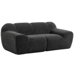 HOMCOM Sofá 2 Lugares em Chenille sem Estrutura Assento Amplo Apoios de Braço Largos 174x91x61 cm Cinza Escuro
