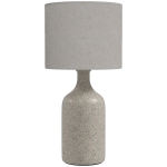 HOMCOM Lámpara de Mesa para Noche y Escritorio con Base de Cerámica Pantalla de Lino 22x22x45 cm Arena y Beige