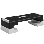 SPORTNOW Stepper Reglabil pe Înălțime cu Trepte Detașabile și Bază Antiderapantă, din ABS, 97x36x15/20/25 cm, Gri