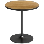 HOMCOM Ronde Eettafel, Eikenhoutlook, Compact Ontwerp, voor 2-4 Personen, Eik