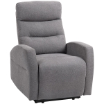 HOMCOM Verstelbare Relaxfauteuil met Voetsteun, Moderne Gepolsterde Stoel, Donkergrijs