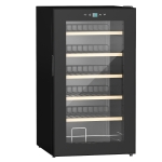 HOMCOM Wijnkoelkast voor 24 flessen, instelbare temperatuur van 5 tot 20° C, LED-verlichting, zwart, 43 x 45 x 75 cm