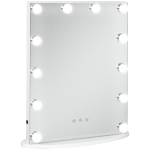 HOMCOM Hollywood spiegel met verlichting make-up spiegel voor make-uptafel met 12 LED's