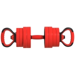 SPORTNOW 20kg 6-In-One Adjustable Weight Dumbbells Set, Barbell, Kettlebell, Push Up Stand - Red