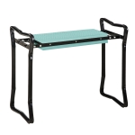 Outsunny Kniebank voor Tuinieren Opvouwbare Tuinkruk Tuinbank Kniehulp tot 150 kg EVA Foam Staal Donkergroen 58 x 28 x 49 cm