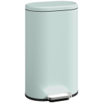HOMCOM Mülleimer Küche 30 Liter Treteimer mit Soft-Close-Deckel, Pedal aus Metall, Grün, 36,5 X 31 x 61 cm