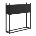 Outsunny Suporte para Lenha com Cobertura Oxford 600D, Aço Galvanizado, 250 kg, Interior e Exterior, Preto