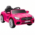 AIYAPLAY Coche Eléctrico para Niños Mercedes-Benz SL500 12V con Mando a Distancia 2,4 G 2 Motores Suspensión Arranque Suave Rosa