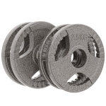 HOMCOM Set of 4 Cast Iron Weight Plate for 2 inch/5cm hole Dumbbell Handle Bar 15kg Dumbbell Plates Barbell Weight 2 x 5kg, 2 x 2.5kg