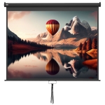 HOMCOM Telo Proiettore 100" Regolabile con Montaggio a Soffitto e Parete, Formato 4:3, 203x152cm, Bianco e Nero