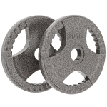 HOMCOM Set of 2 Cast Iron Weight Plates for 2 inch/5cm Hole Dumbbell Handle Bar, 20kg Dumbbell Plates Barbell Weight 2 x 10kg