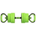 SPORTNOW 40kg 4-In-One Adjustable Weight Dumbbells Set, Barbell, Kettlebell, Push Up Stand - Green