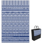 Outsunny Tapis extérieur Style Graphique - Tapis réversible 2 Motifs - dim. 2,74L x 1,82l m - PP Haute densité 310 g/m²