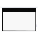HOMCOM Beamer Leinwand 247 x 168 cm 100 Zoll 16:9 HD 4K Projektionsleinwand Elektrisch mit Fernbedienung, Weiß