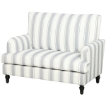 HOMCOM Velvet Single Sofa Armchair, Modern Accent Chair with Stripes, Turned Legs and Wide Seat, Grey