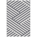 Outsunny Plastic Straw Reversible RV Outdoor Rug with Carry Bag, 182 x 274cm, Grey and Cream