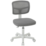 Vinsetto Small Office Chair without Arms, Ergonomic Swivel Mesh Desk Chair with Curved Back, Dark Grey