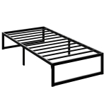 HOMCOM 3ft Single Bed Frame with Underbed Storage and Steel Slat Support, 32.5 cm Height, Noise-Free, Black