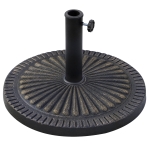 Outsunny Base Ombrellone Rotonda per Pali da Ø3,8-4,8cm con Decorazione e Manopola, Peso 15kg Ø49x32cm