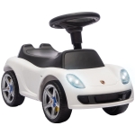 AIYAPLAY Ride on Car, Porsche Licensed Toddler Push Car with Horn, Headlights, Sound and Steering Wheel for 18-36 Months, White