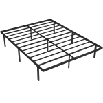 HOMCOM 5ft King Bed Frame with Underbed Storage, Metal Platform Bed Frame with Steel Slat Support, No Box Spring Needed