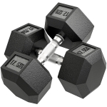 HOMCOM Set di Manubri Palestra da 2x17.5 kg con Impugnatura Antiscivolo, in Metallo, per Allenamento Fitness, Nero