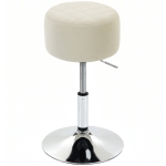 HOMCOM Bar Stool Adjustable Swivel Chair Velvet-Feel Seat 1 Piece, Beige