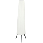 HOMCOM Dimmable Tripod Floor Lamp with Foot Switch, Nordic Standing Lamp with Fabric Shade, 153cm, White and Grey