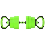 SPORTNOW 30kg 6-In-One Adjustable Weight Dumbbells Set, Barbell, Kettlebell, Push Up Stand - Green