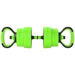 SPORTNOW Conjunto de Halteres 30 kg 4 em 1 Conjunto de Pesos com Kettlebell Barra de Pesos para Treino de Força em Casa Ginásio Verde