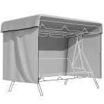 Outsunny Funda Protectora Impermeable para Balancín de Jardín 3 Plazas con Cremallera Antipolvo y Antiviento 215x155x150 cm