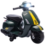 AIYAPLAY Moto électrique enfants 6 V, voiture électrique enfants avec Roues d'Apprentissage, 2-4 Ans, 71 x 37 x 52 cm, vert foncé