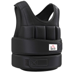 HOMCOM Gilet lesté réglable veste lestée 10 Kg max. poids amovibles entrainement musculation exercice boxe oxford 50x60cm noir