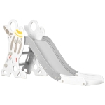 AIYAPLAY Glijbaan voor kinderen van 1,5 tot 3 jaar, raketontwerp, sticker set, grijs, 157 x 46,5 x 80 cm