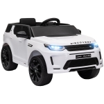 AIYAPLAY Macchina Elettrica per Bambini a Licenza Land Rover con Fari, Clacson e Cintura,106x65.5x51 cm, Bianco