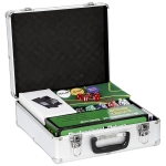 SPORTNOW pokerset, 500 chips, dobbelstenen, 2 kaartspellen, accessoires en koffer, voor 10 spelers