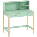 AIYAPLAY Kinderbureau leerlingentafel met lades en opbergruimte voor 5-12 jaar kinderen 90 x 52 x 105 cm Groen